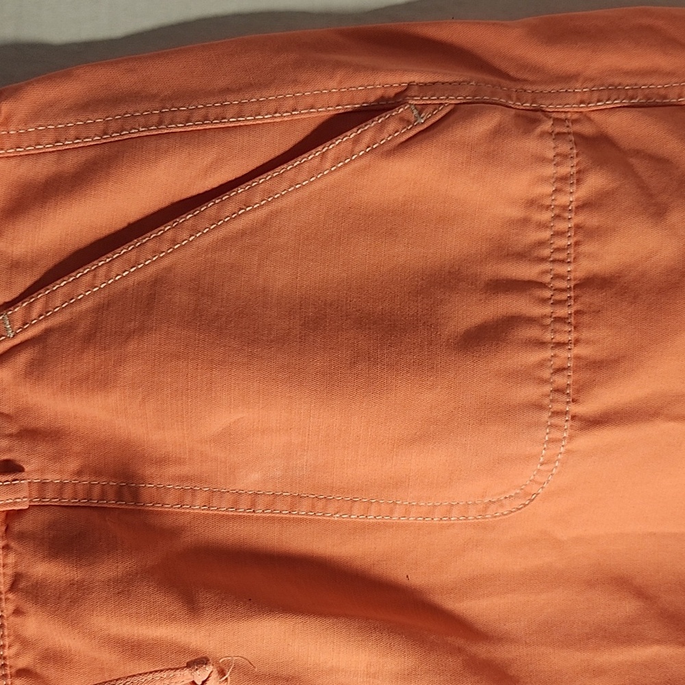 Eddie Bauer- Peach/Coral colored denim skirt - sz 12 - Picture 4 of 8